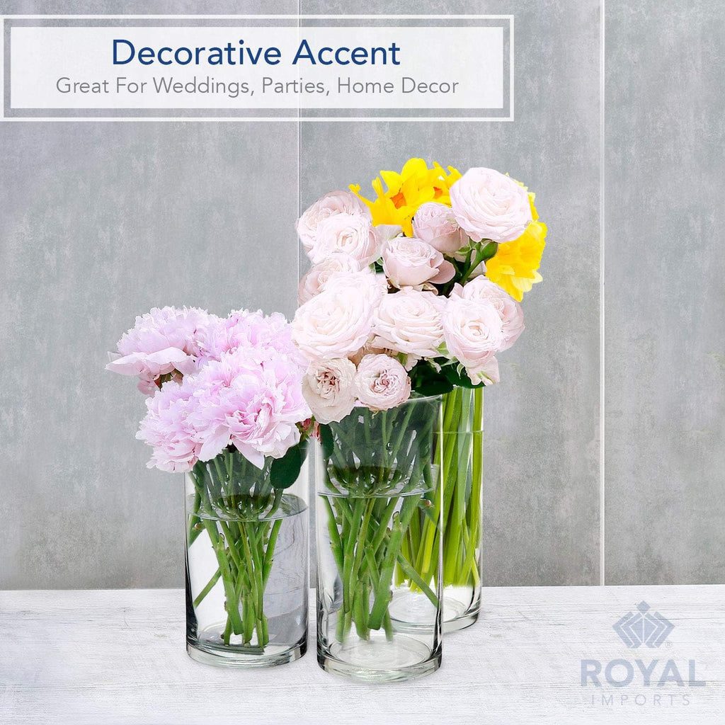 Glass Cylinder Vases Set of 3 — Clear Hurricane Candle Holders - Image 4