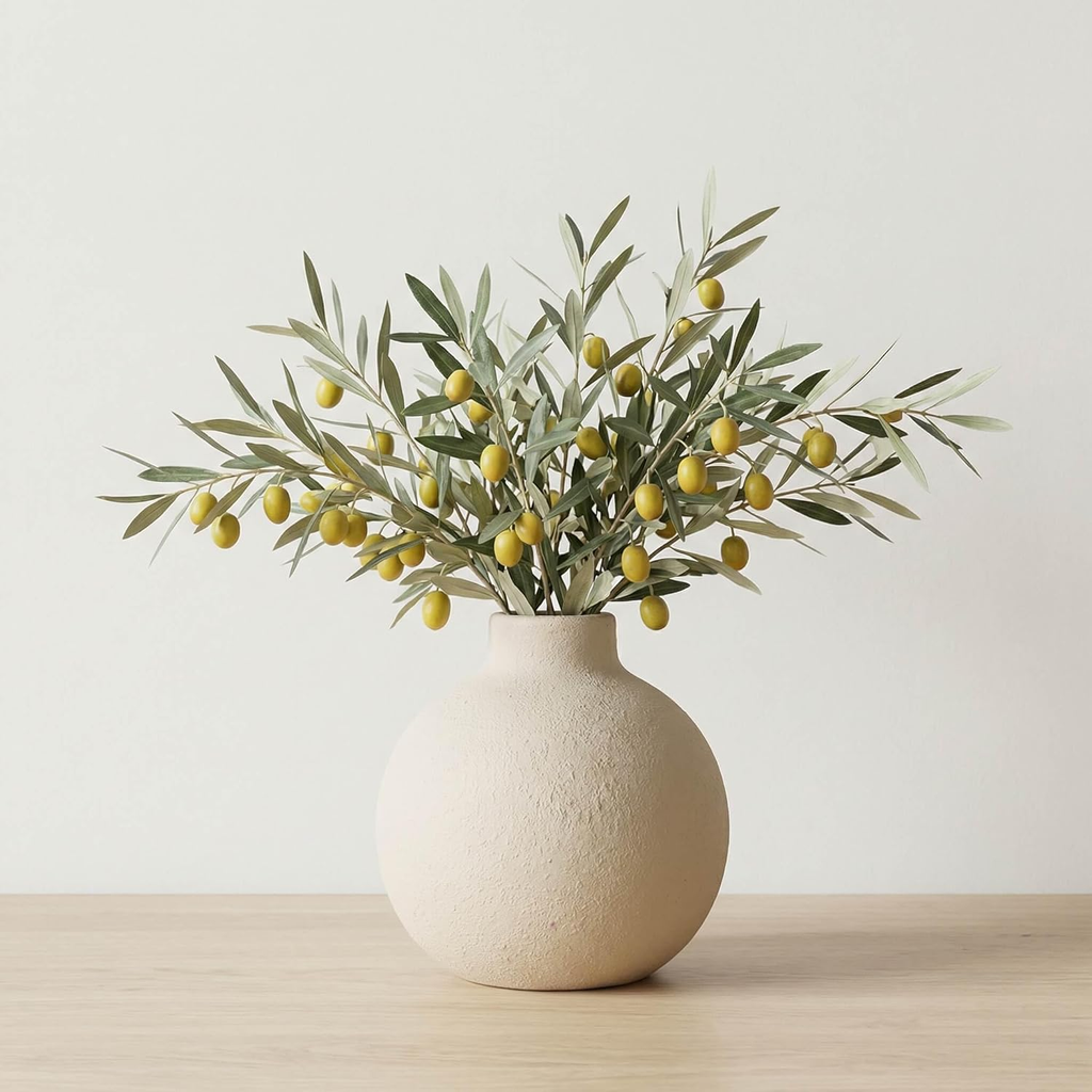 Ceramic Flower Vase 5 Inch — Farmhouse Rustic Terracotta Style