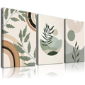 Sage Green Boho Wall Art Set of 3 — Geometric Minimalist 12x16